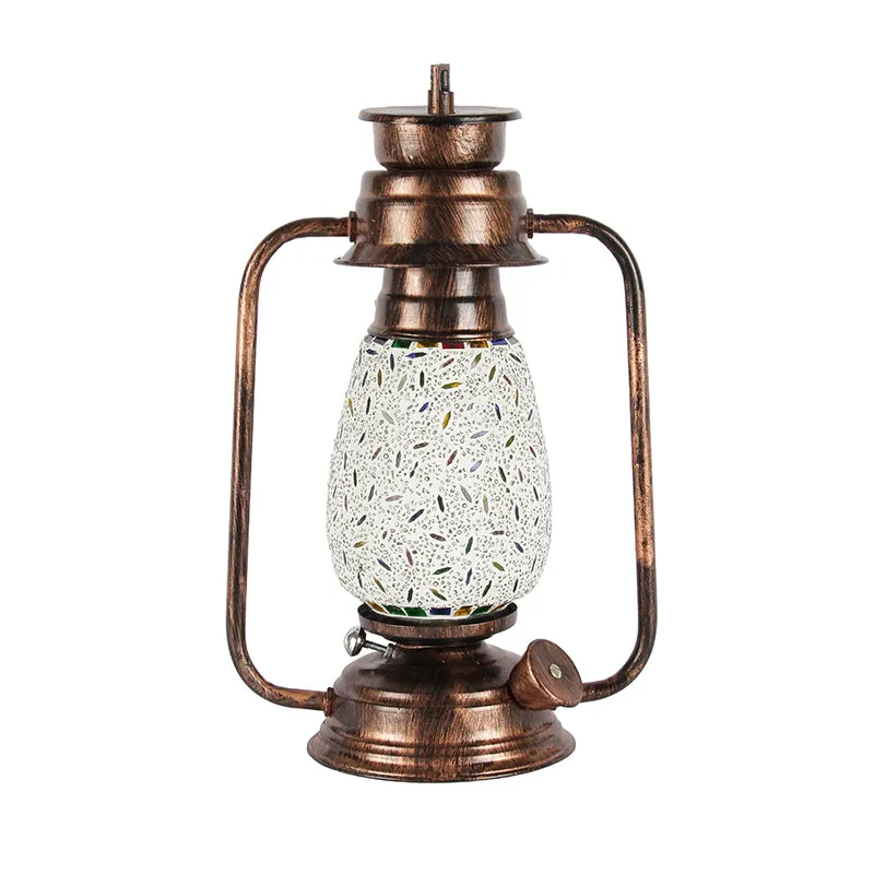 Siera Mosaic Lantern Iron Table Lamp - Multicolor media 4