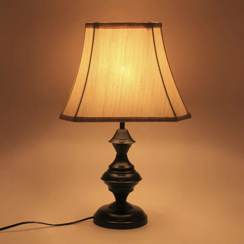 Emberonix Cotton Table Lamp With Iron Base - Beige media 3