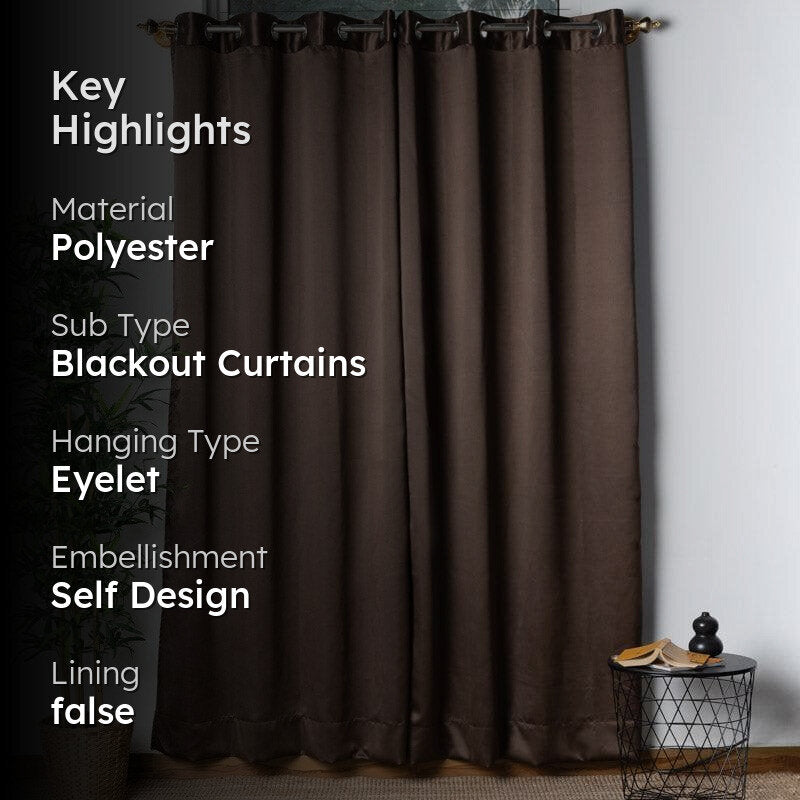 Swayam Dark Brown Castle Curtain media 2