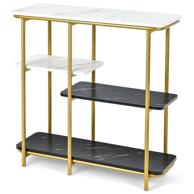Surface Colored Metal Console Table with Marble Base - Medium media 3