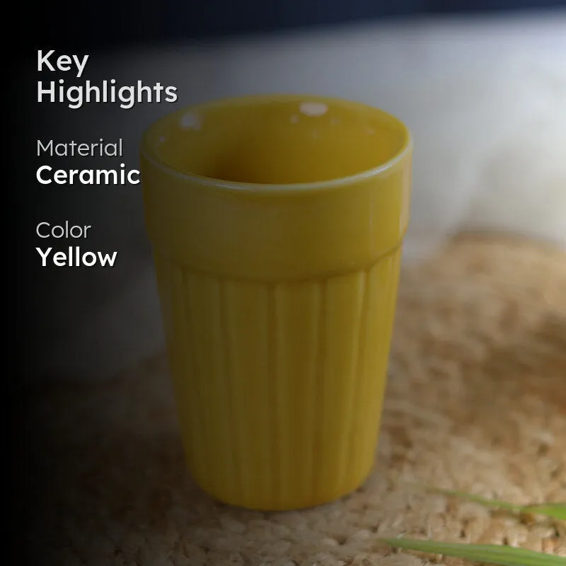 Nicoletta Ceramic Kulhad (Yellow) -150 mL media 2