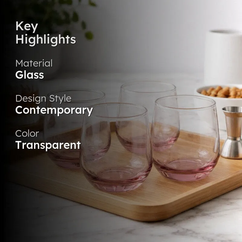 Glass Scotch Glasses (360 mL Each) - Set Of Four media 2