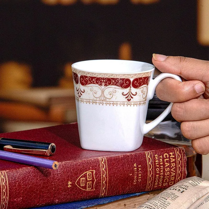 Sonaki Theara Trove Ethnic Bone China Tea Cup (180 mL Each) - Set Of Six media 1