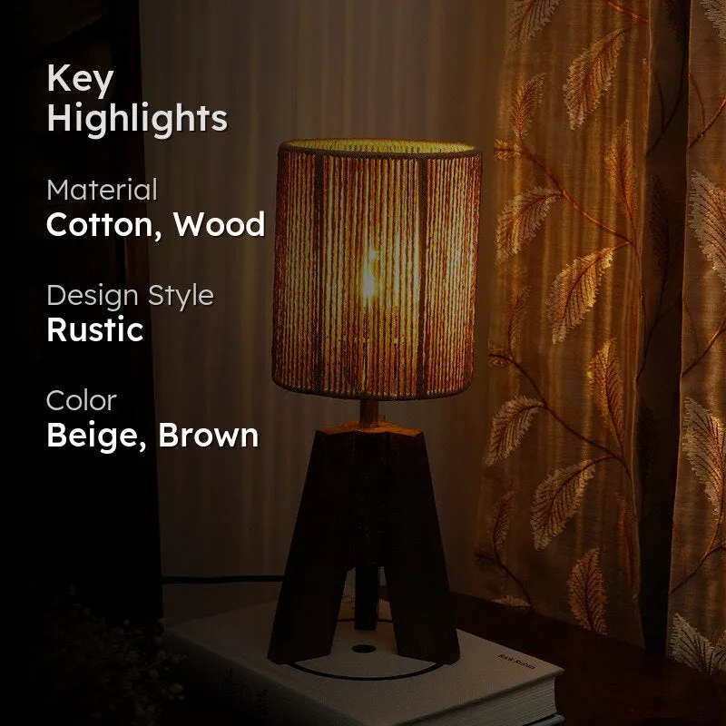 Embercraft Cotton Table Lamp - Brown media 2
