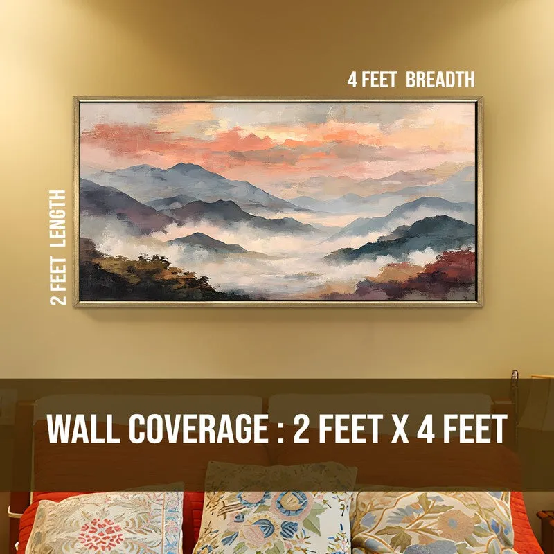 Morning Haze Canvas Wall Painting With Frame media 8