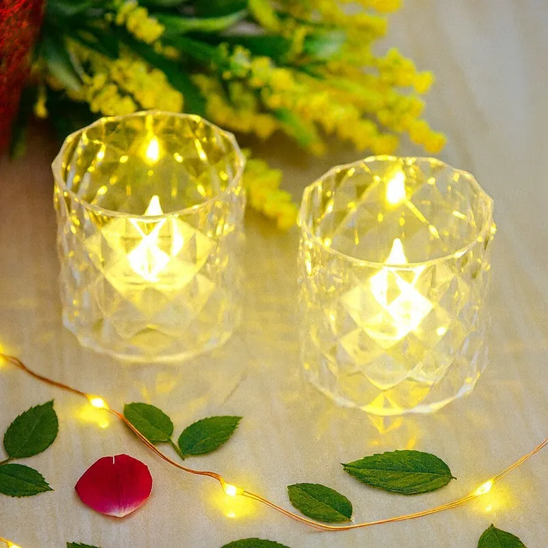 IllumiCraft Multi Design Tea Light Holders (Transparent) - Set Of Two media 1