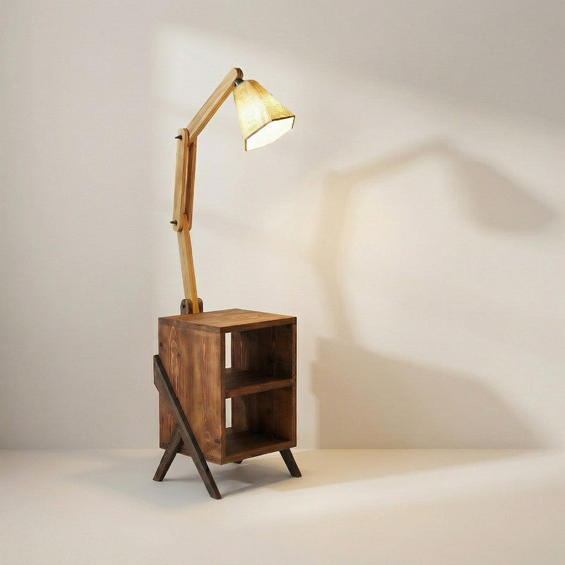 Fontaine Shelf Wooden Floor Lamp With Jute Shade media 8