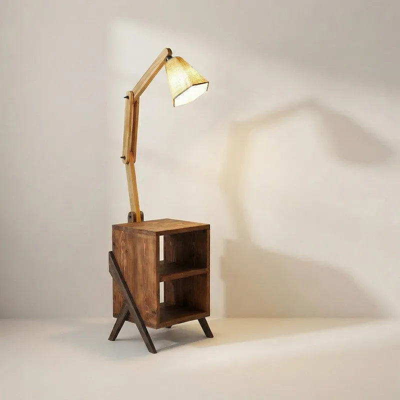 Fontaine Shelf Wooden Floor Lamp With Jute Shade media 8