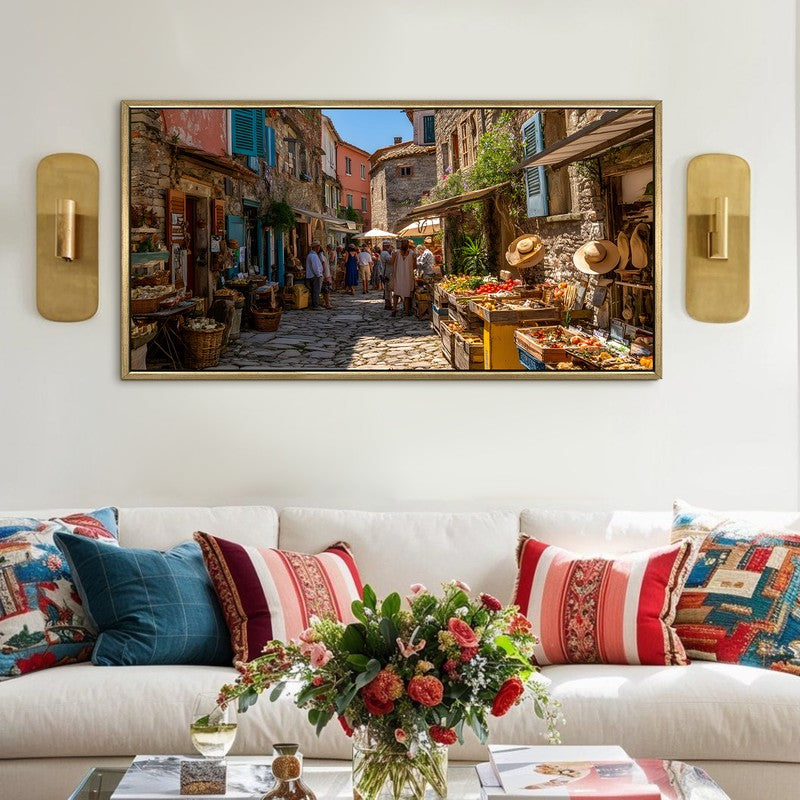 Townbloom Canvas Wall Painting With Frame
