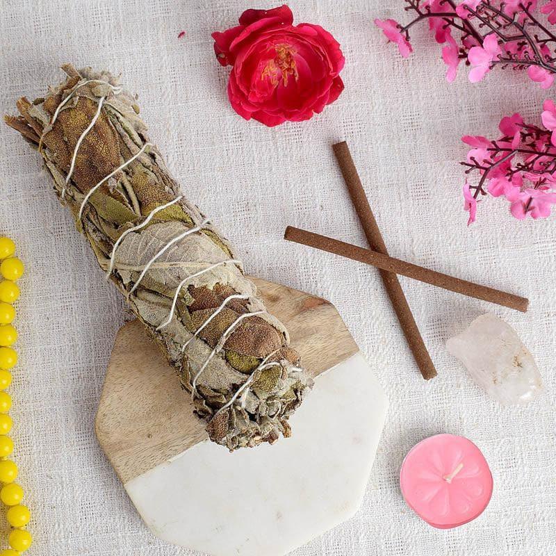 Clear Quartz And Sage Smudge Wand media 4