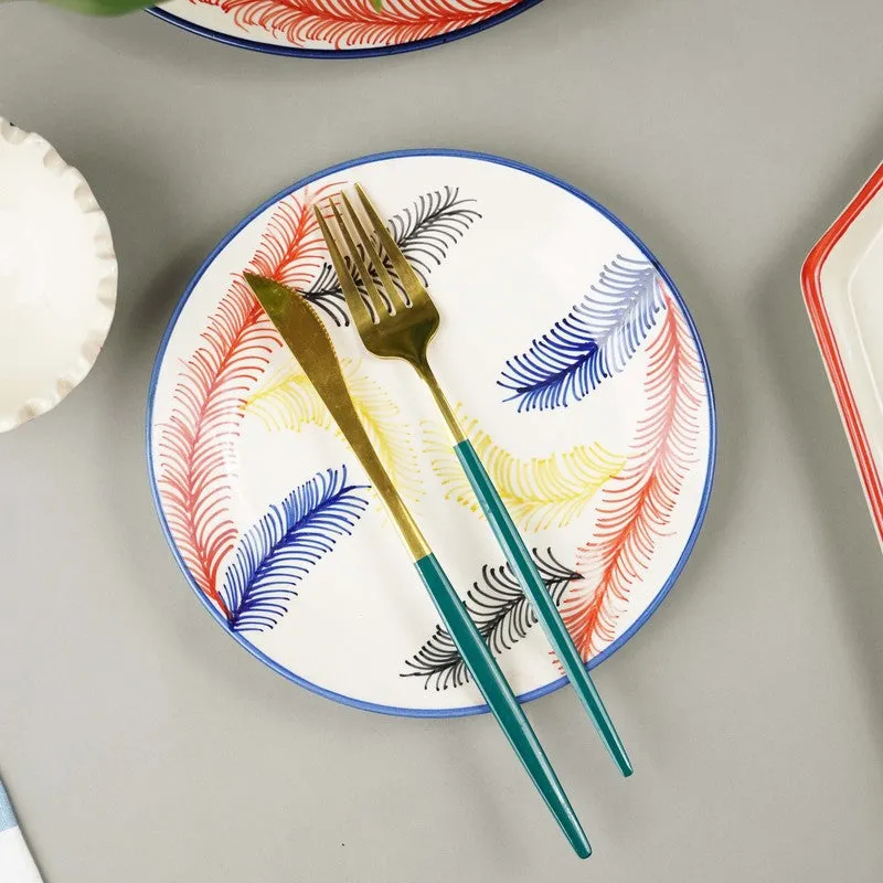 Multicolor Ceramic Dinner Set - 19 Piece Set media 11
