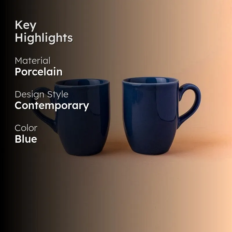 Bright Porcelain Coffee Mug (300 mL Each) - Set of Two media 2