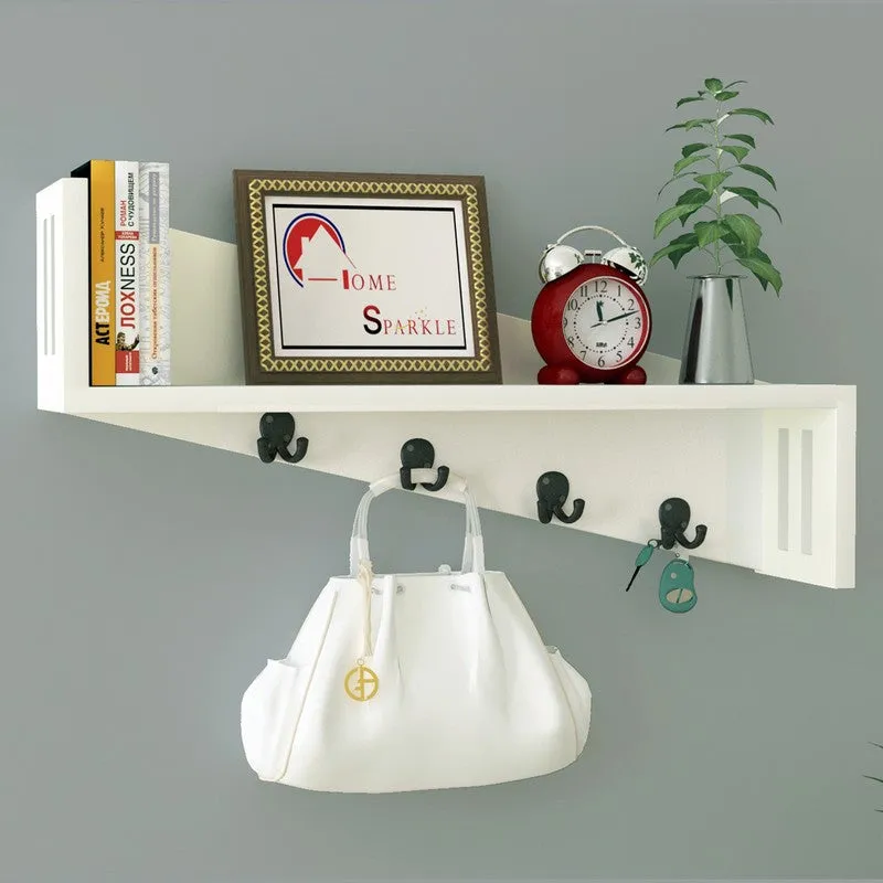 Minimalist Wooden Wall Key Holder - White media 4