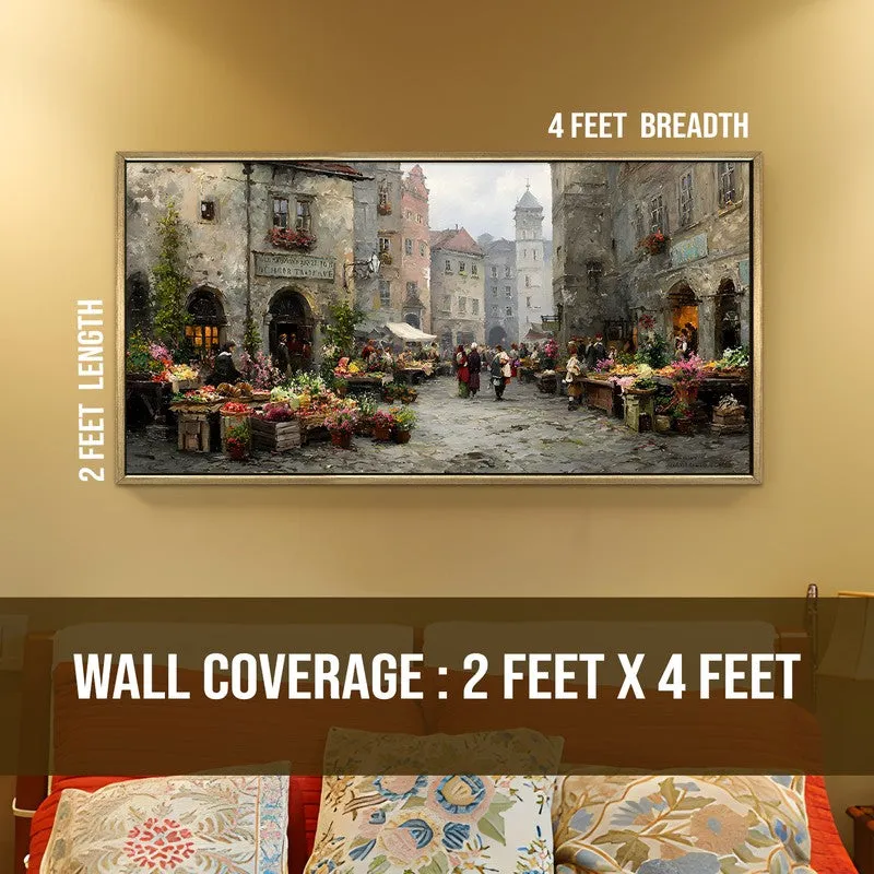 Heritage Walk Canvas Wall Painting With Frame media 9