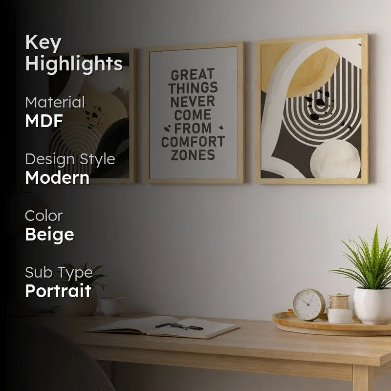 Comfort Zone Abstract Wall Art - Set Of Three media 2