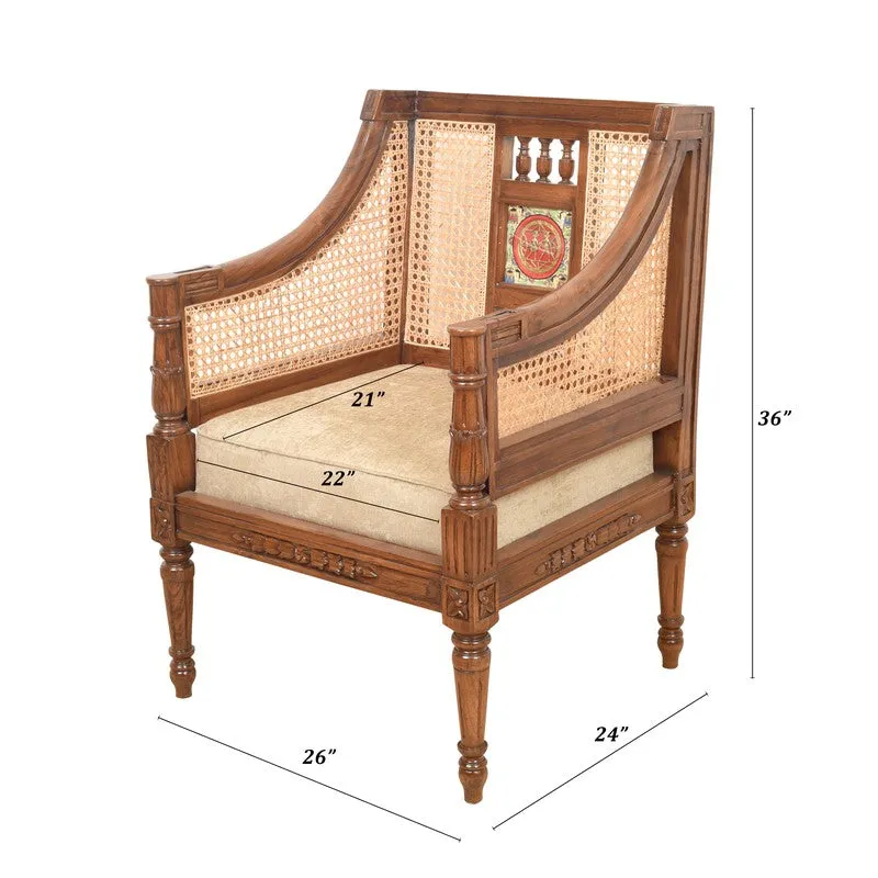 Orchid Teak Wood Accent Chair media 8