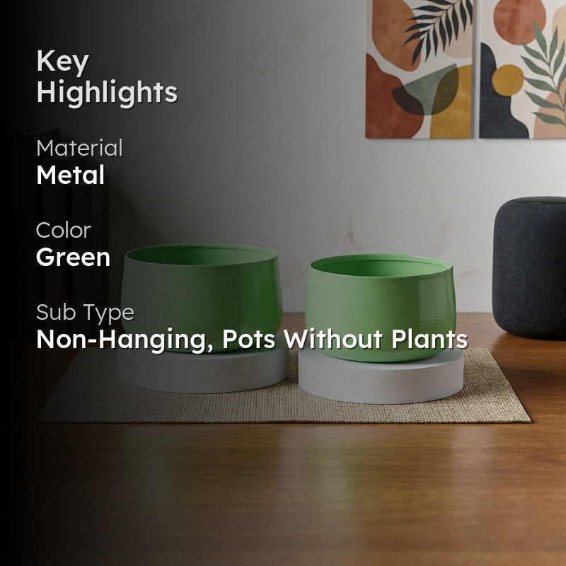 Helena Hue Planter (Green) - Set Of Two media 2