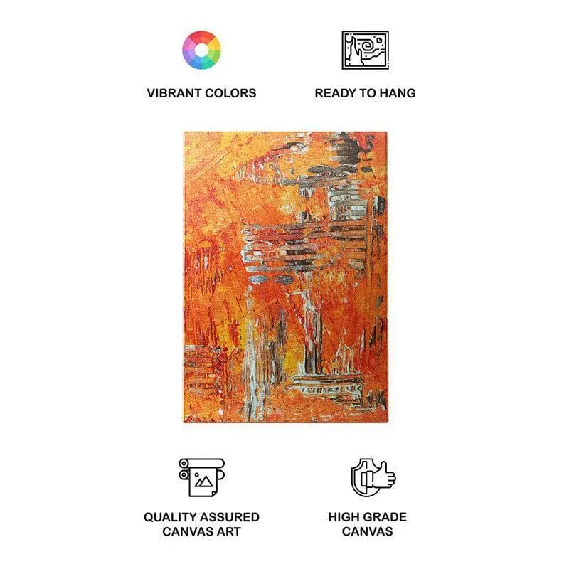 Amber Orange Wall Painting - Gallery Wrap media 4