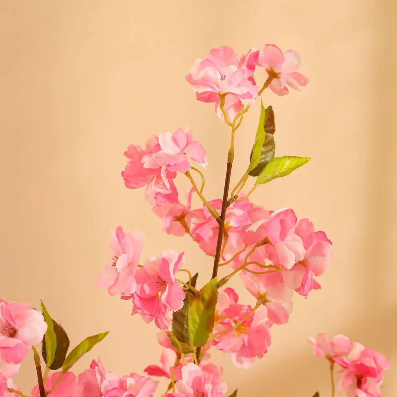 Artificial Cherry Blossom Plant With Black Plastic Pot - 4 ft media 7