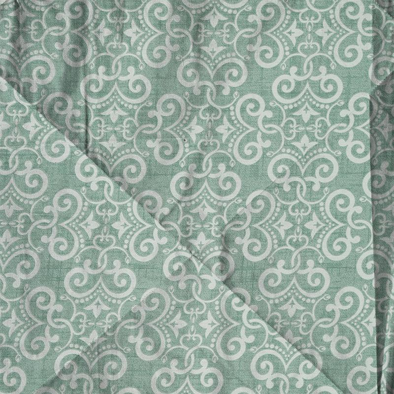 Swayam Daksha Ethnic Cotton Comforter (Green) - 150 GSM media 7