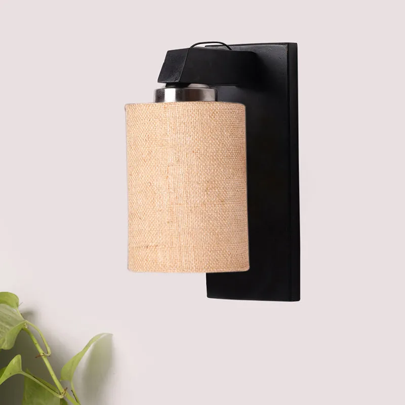 Eyrie Jute & Wooden Wall Lamp - Beige media 3