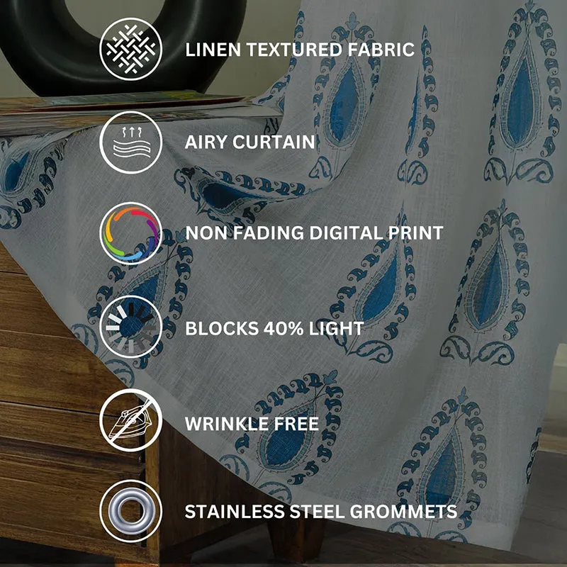 Whispa Linen Texture Sheer Curtain - Set Of Two media 9