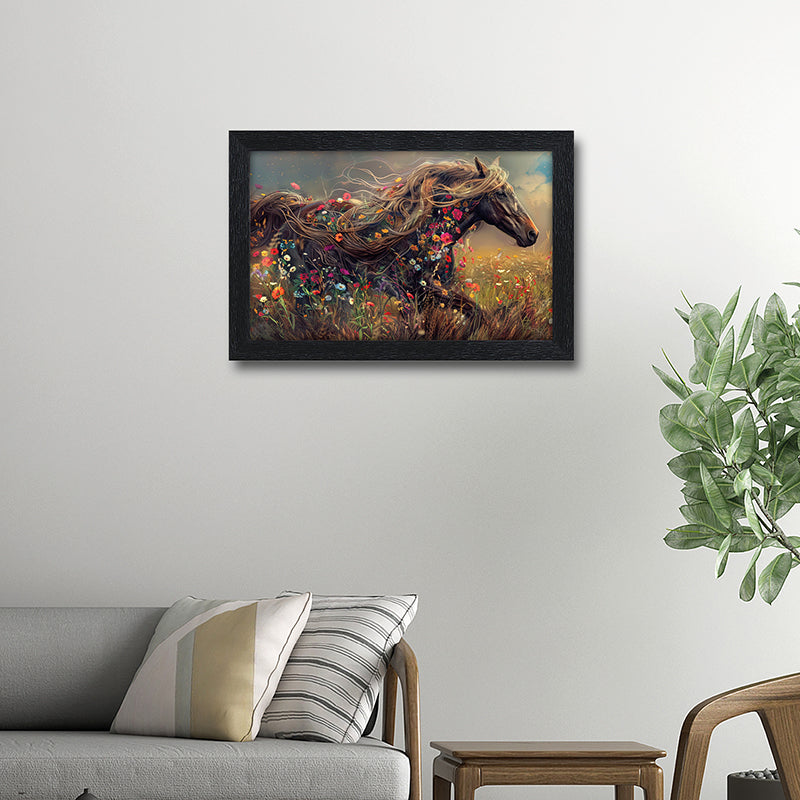 Floral Horsepower Wall Painting