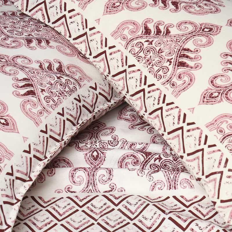 Pink Groovy Cotton Bedsheet - 144 TC media 5