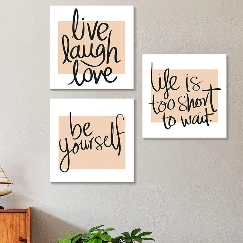 Life Is Short Wall Painting - Set Of Three media 1