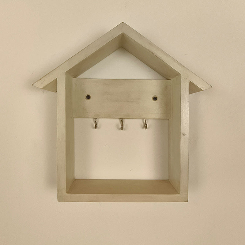 Nestera Wooden Wall Shelf Organiser with Key Holders media 6
