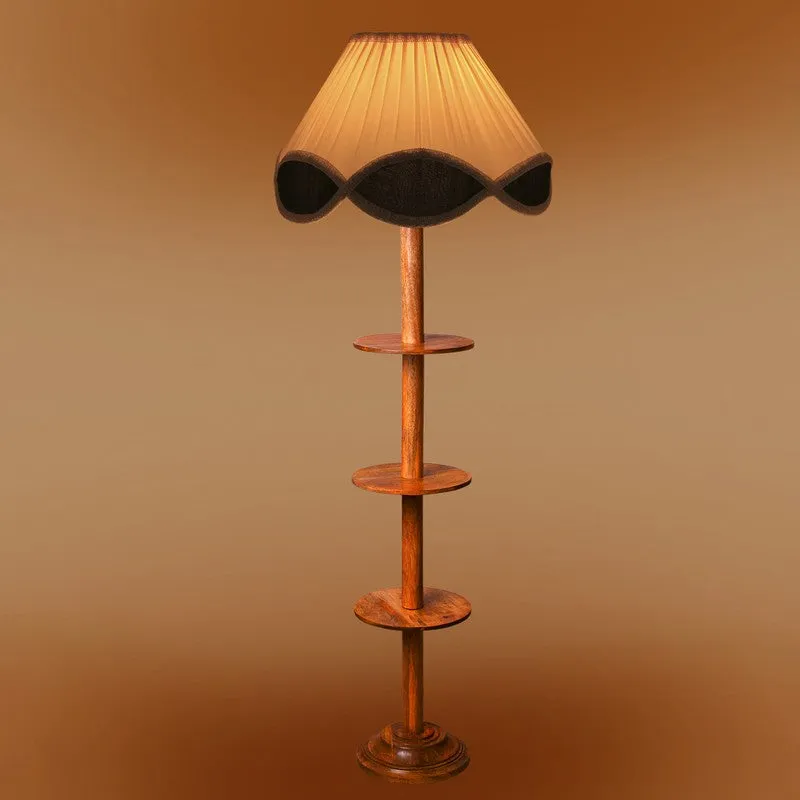FloraPrism Wooden Floor Lamp - White & Black media 7