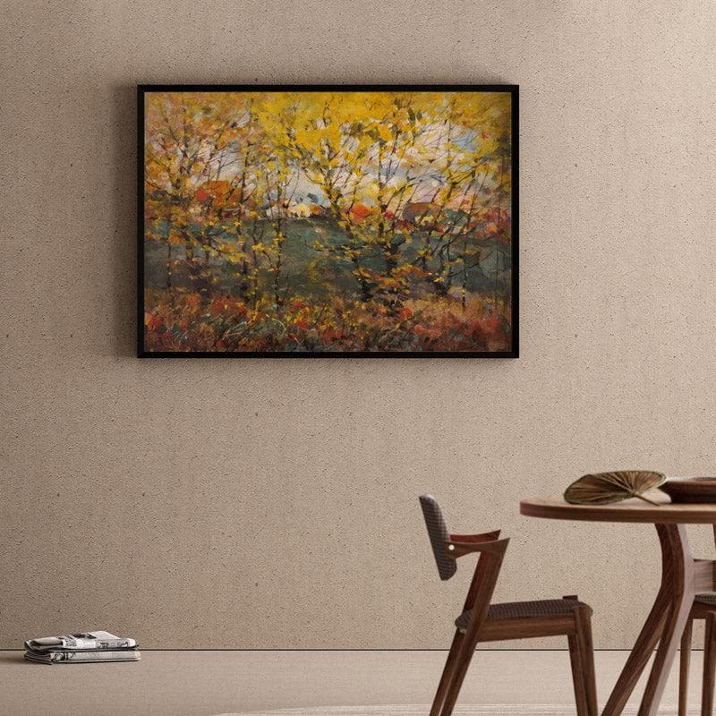 Royal Oak Canvas Wall Painting - Black Frame