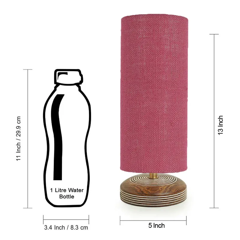Savera Siera Fabric Table Lamp - Pink,Brown media 8