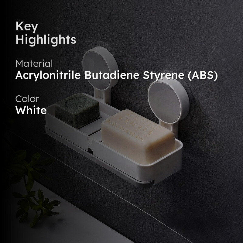 Non-Drill Wall Mounted Soap Rack with Drain Tray media 2