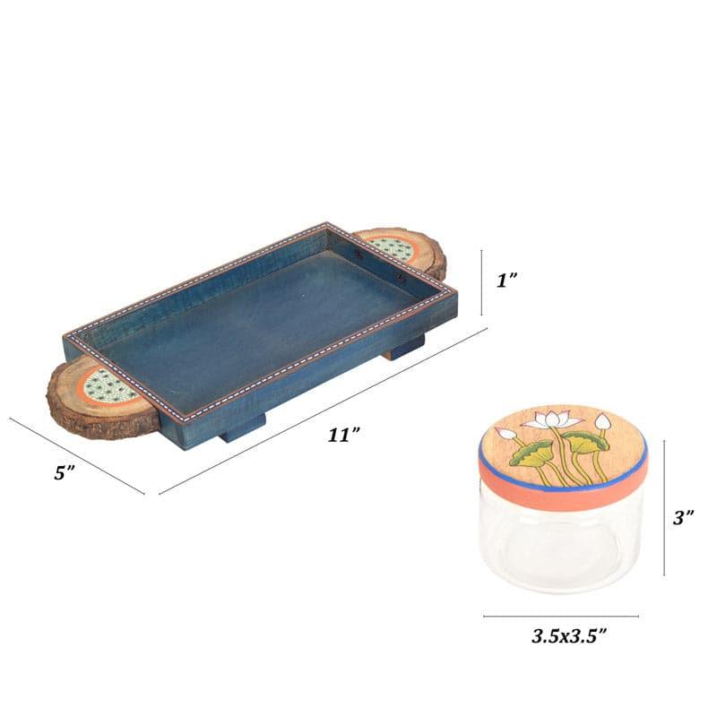 Lotus Haven Storage Jar With Tray (150 ml) - Set Of Two media 6