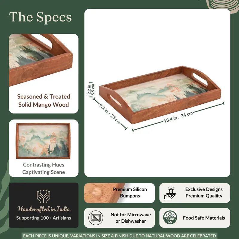 Blossom Light Walnut Serving Tray media 6