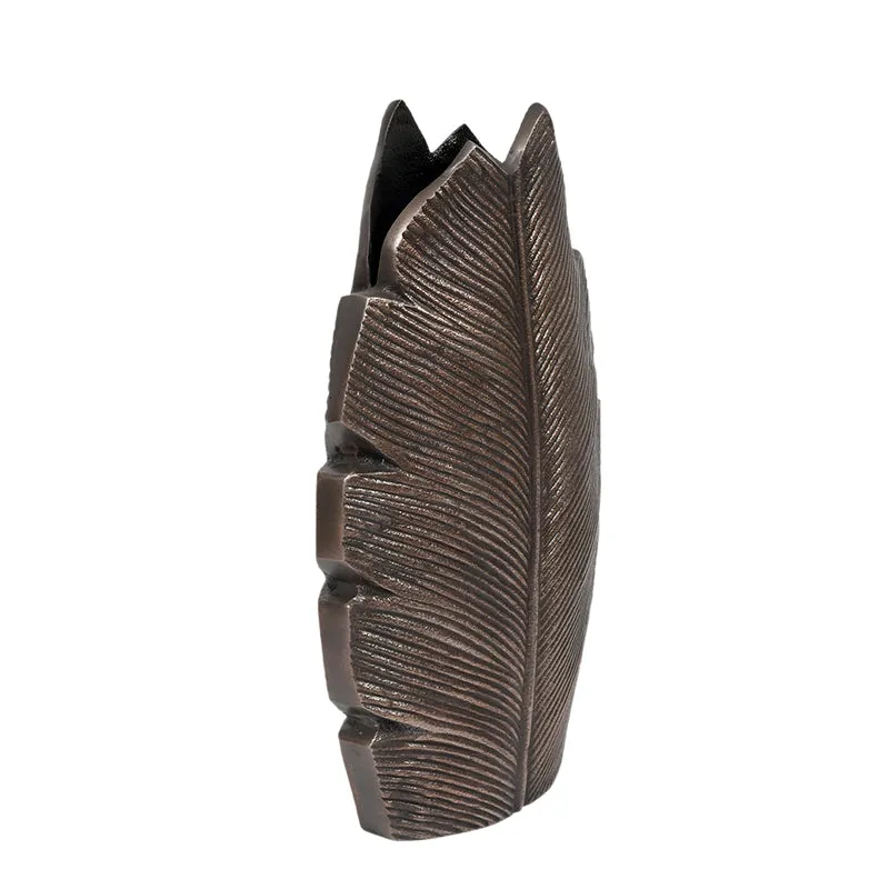 Palm Laef Vase - Brown media 3