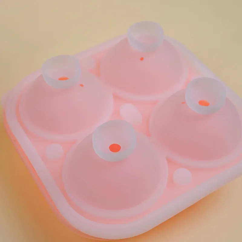 Rose Silicone 4-Cube Ice Mould - Peach media 6