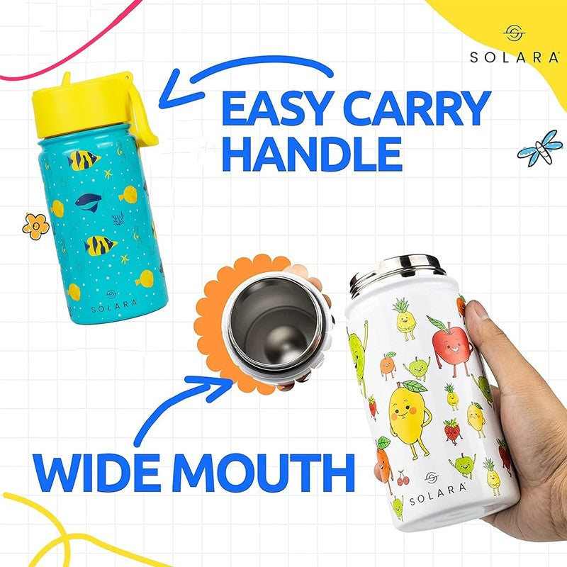 Solara Insulated Stainless Steel Bottle (450 mL) - Blue,Yellow media 5
