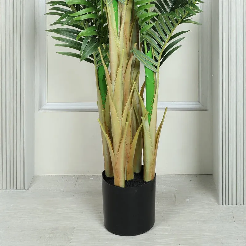Artificial Arica Palm Plant With Black Fiber Pot - 5.9 Feet media 4