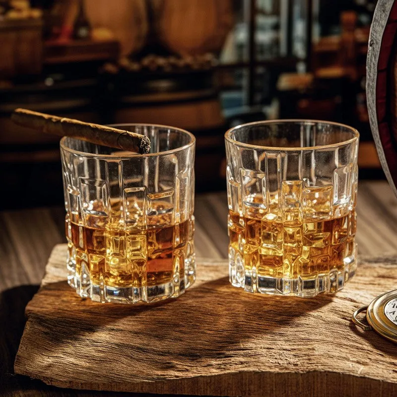Timeless Italian Crystal Whiskey Glasses (330 mL Each) - Set Of Two media 1
