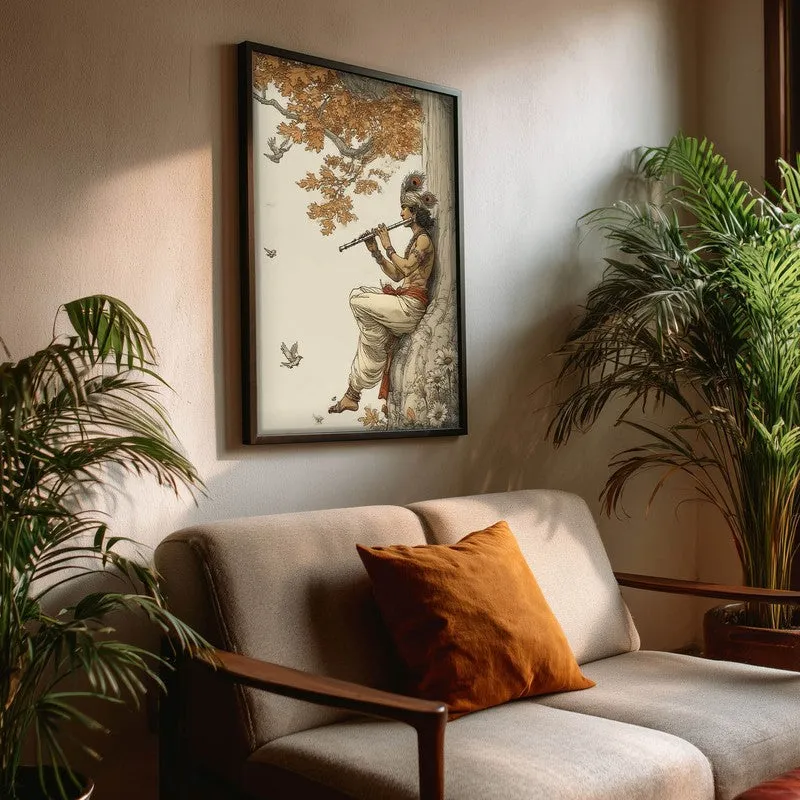 Sri Krishna Blissful Archival Paper Wall Art media 3
