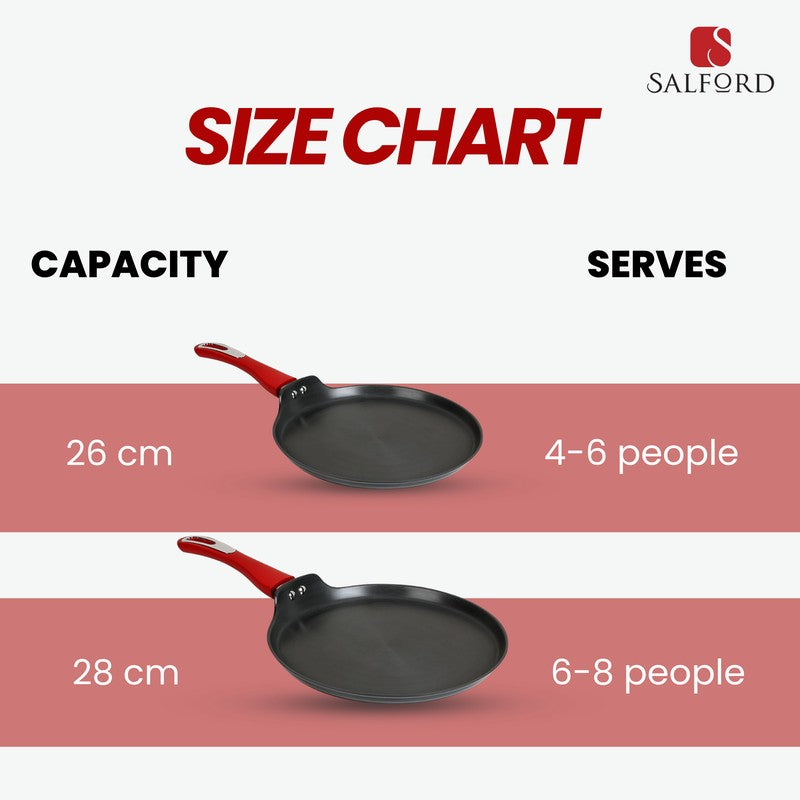 Salford Forged Hard Anodised Dosa Tawa (Black) - 26 CM media 9