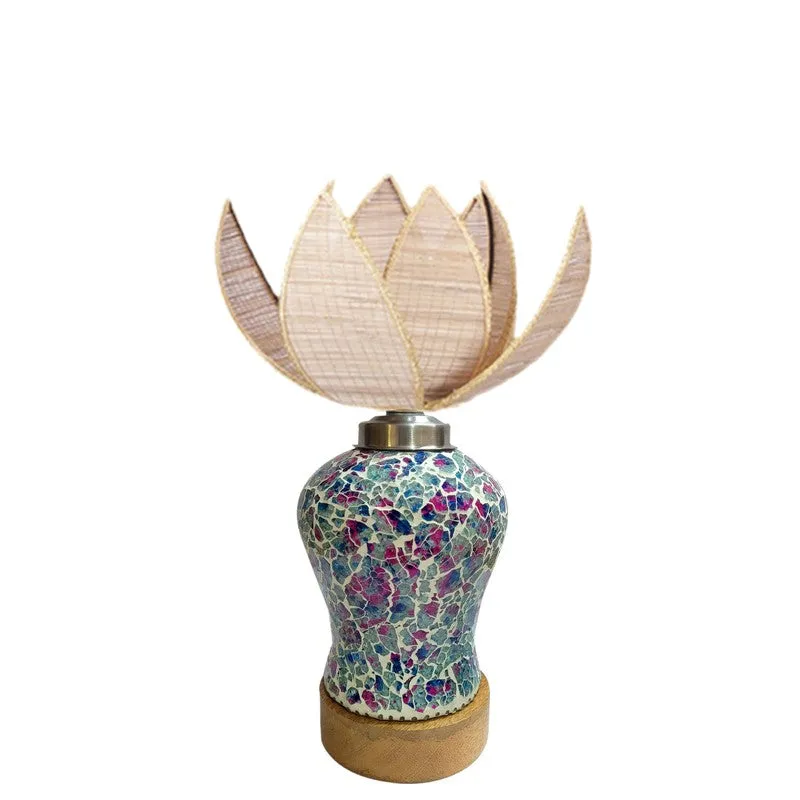 Floranisse Lotura Rattan Wooden Table Lamp - Multicolor media 4