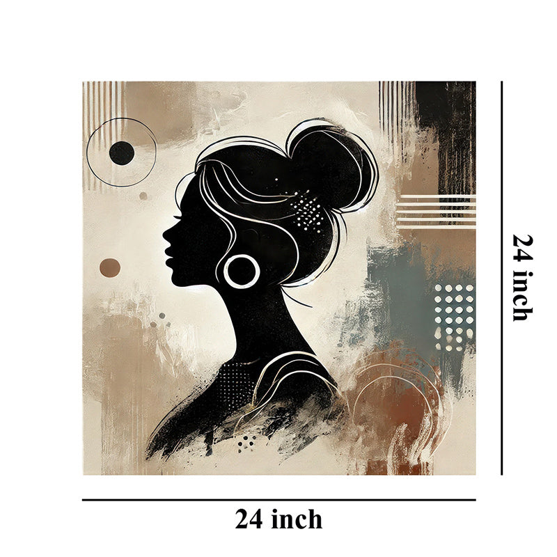 Futuristic Girl Silhouette Wall Painting media 7