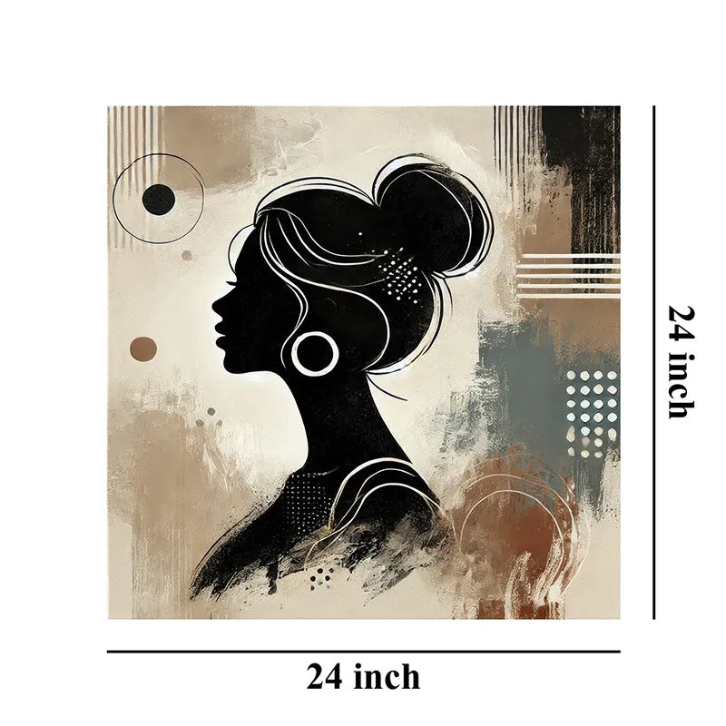 Futuristic Girl Silhouette Wall Painting media 7