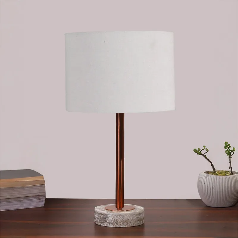 Cotin I Rodin Wooden Table Lamp - Grey,Copper,White media 3