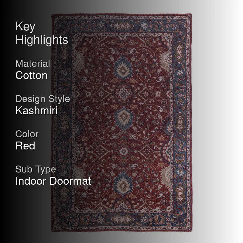 Teyra Cotton Door Mats - Red media 2
