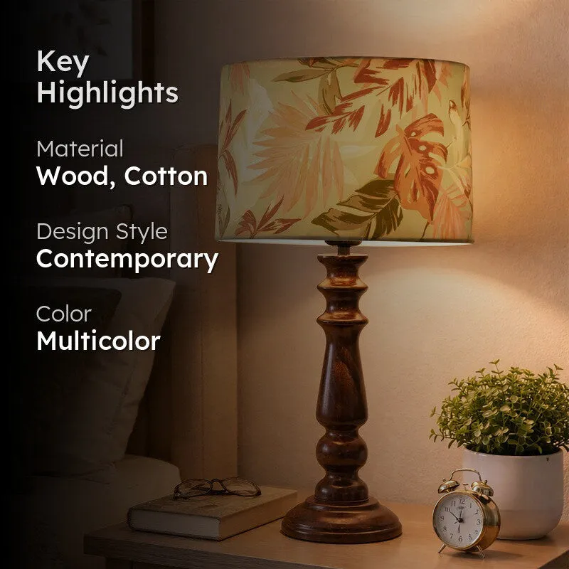 FoliageCraft Wooden Table Lamp media 2