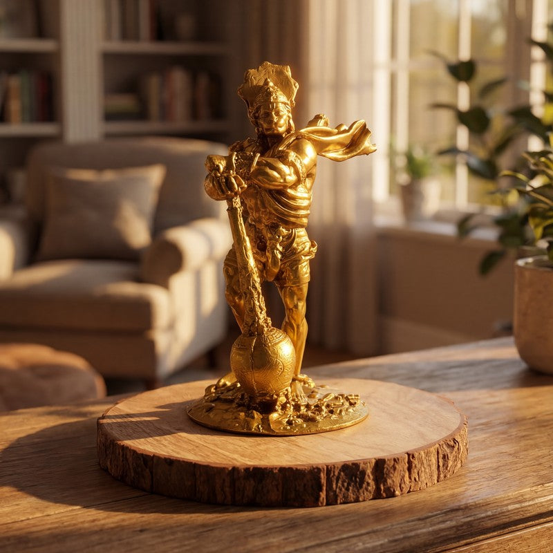 Lord Hanuman Divine Bronze Idol media 3